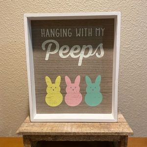 Easter Peeps Sign, Hanging With My Peeps Wall Or Tabletop Sign, Easter Decor